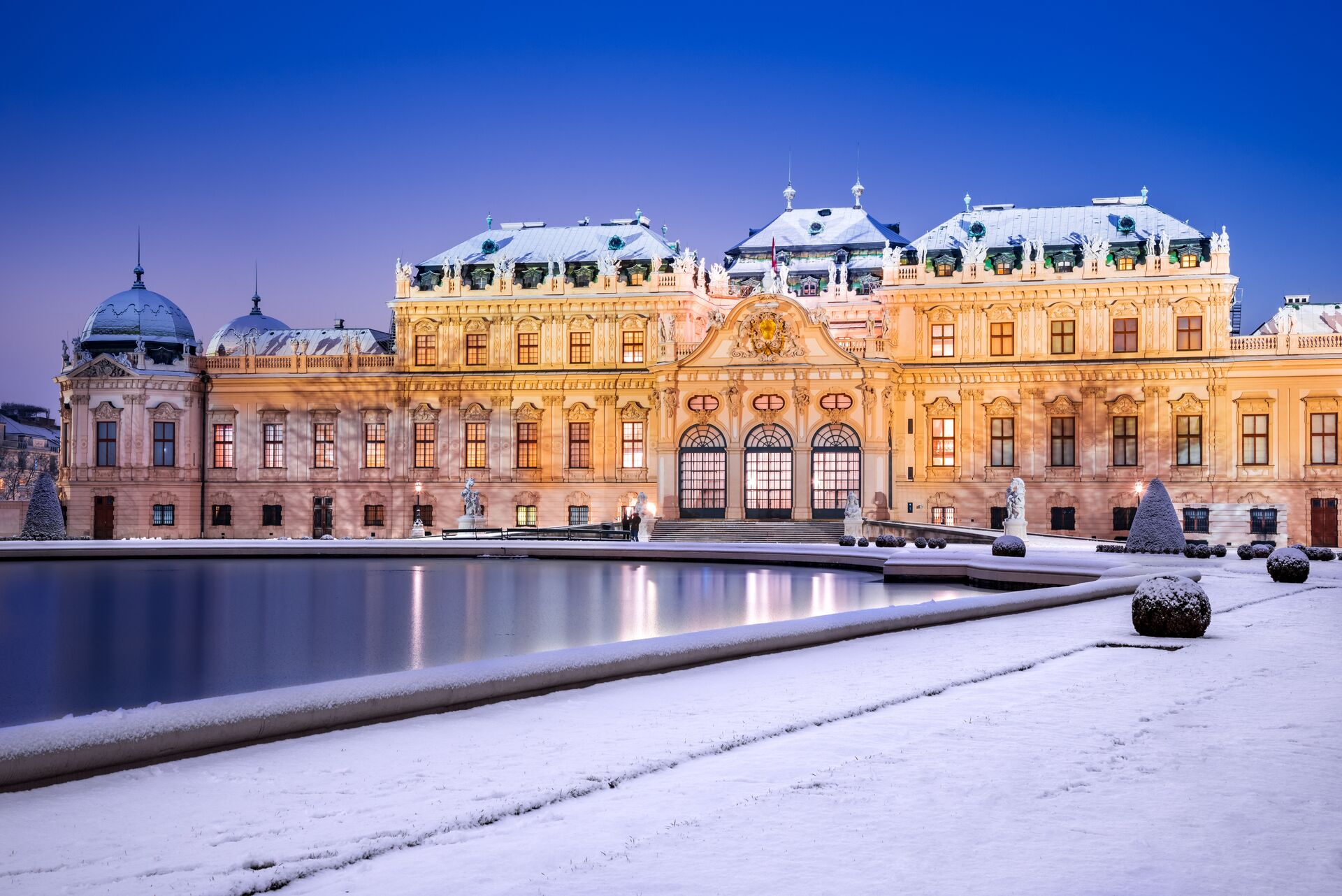Ausflug nach Wien - Schloss Belvedere im Winter